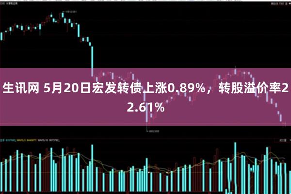 生讯网 5月20日宏发转债上涨0.89%，转股溢价率22.61%