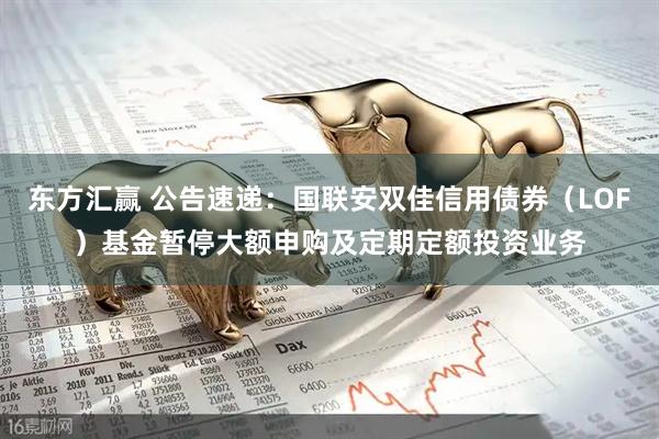 东方汇赢 公告速递：国联安双佳信用债券（LOF）基金暂停大额申购及定期定额投资业务